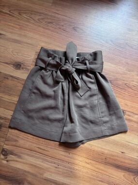 Wilfred Aritzia High-Waist Paperbag Tie-Waist Shorts